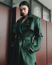 Icon - Real Leather Trench Coat