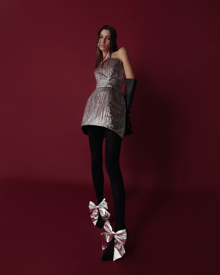 PARIS - SILVER CORSET DRESS