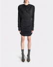 DRAPPED LS T-DRESS
