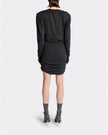 DRAPPED LS T-DRESS