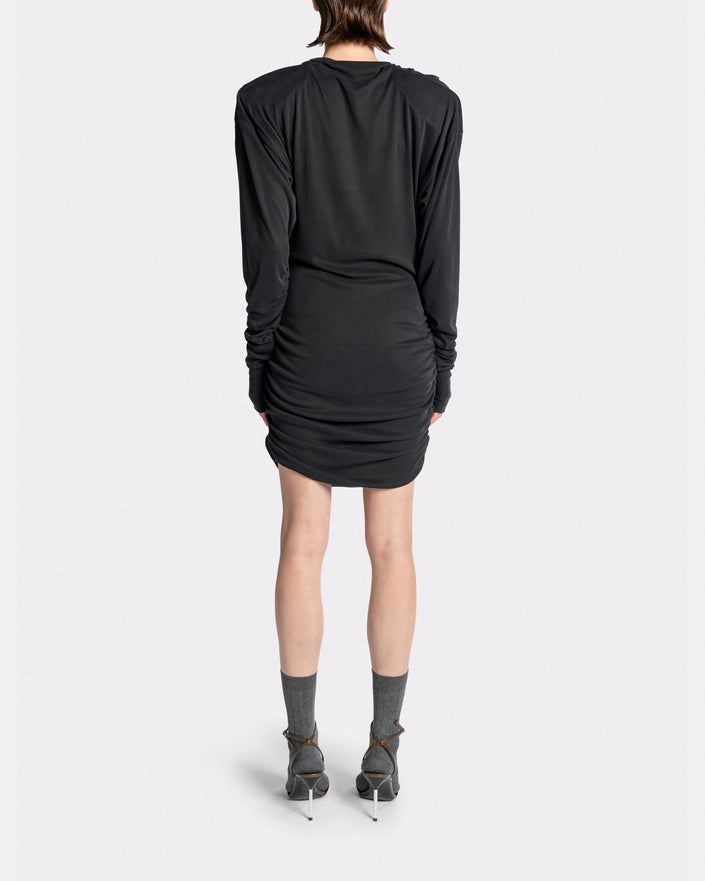 DRAPPED LS T-DRESS