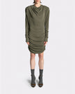 DRAPPED LS T-DRESS
