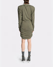 DRAPPED LS T-DRESS