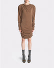 DRAPPED LS T-DRESS