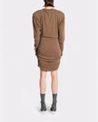 DRAPPED LS T-DRESS