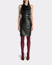 LEATHER KNOT MINI DRESS