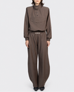 COTTON HALF-ZIP SHIRT