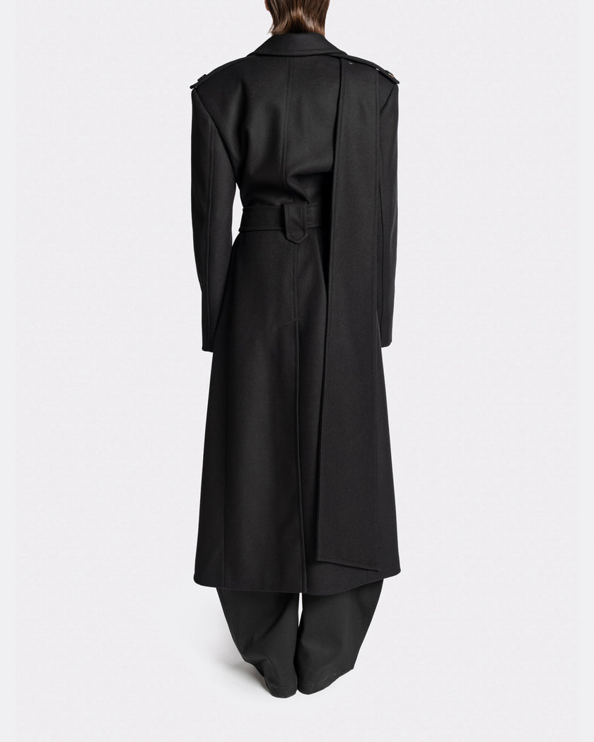 LONG COAT STOLE BLACK