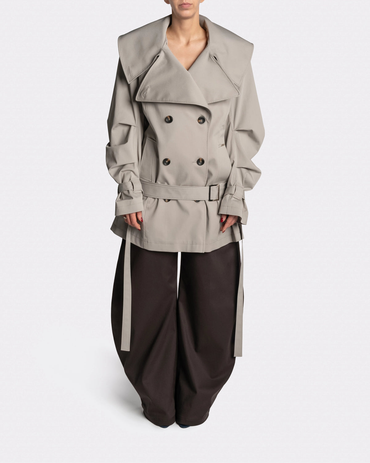 COLLAR TRENCH - Front | Nina Rajak Atelier