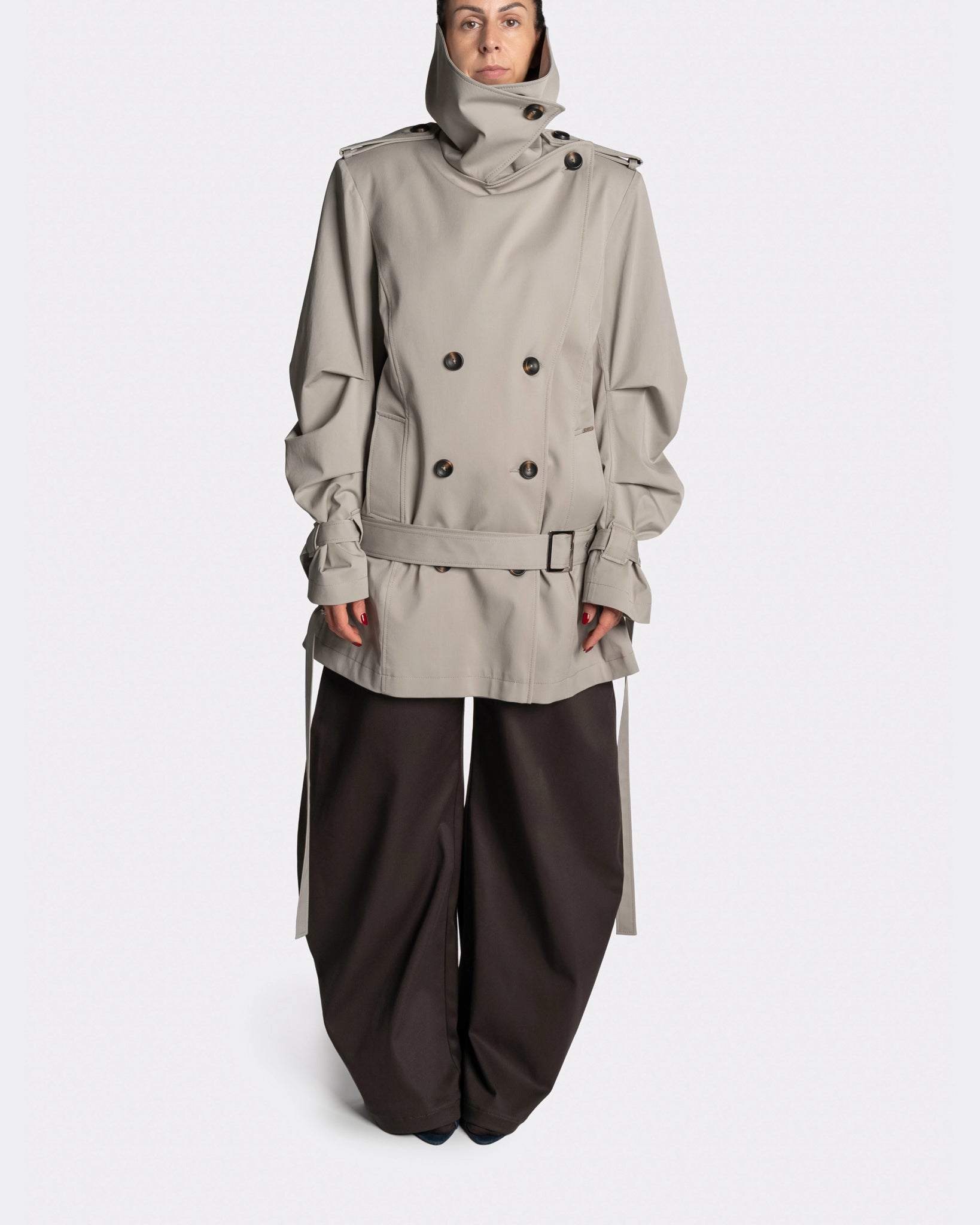 COLLAR TRENCH - Front | Nina Rajak Atelier