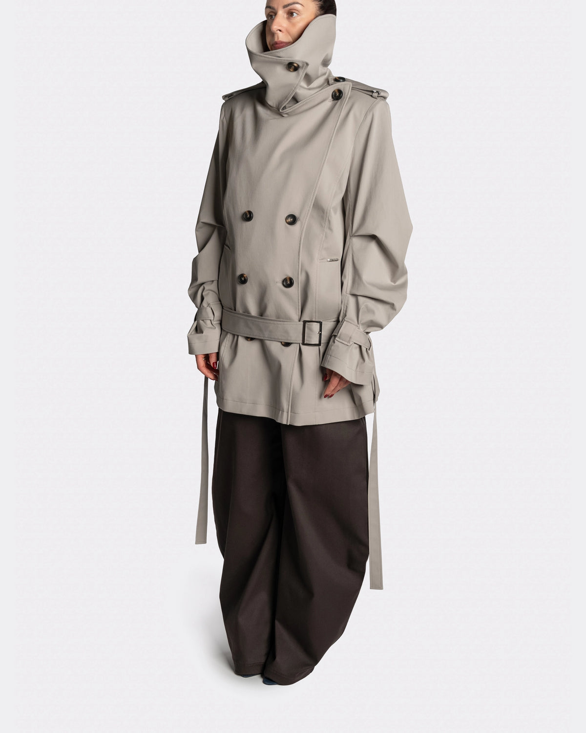 COLLAR TRENCH - Side | Nina Rajak Atelier