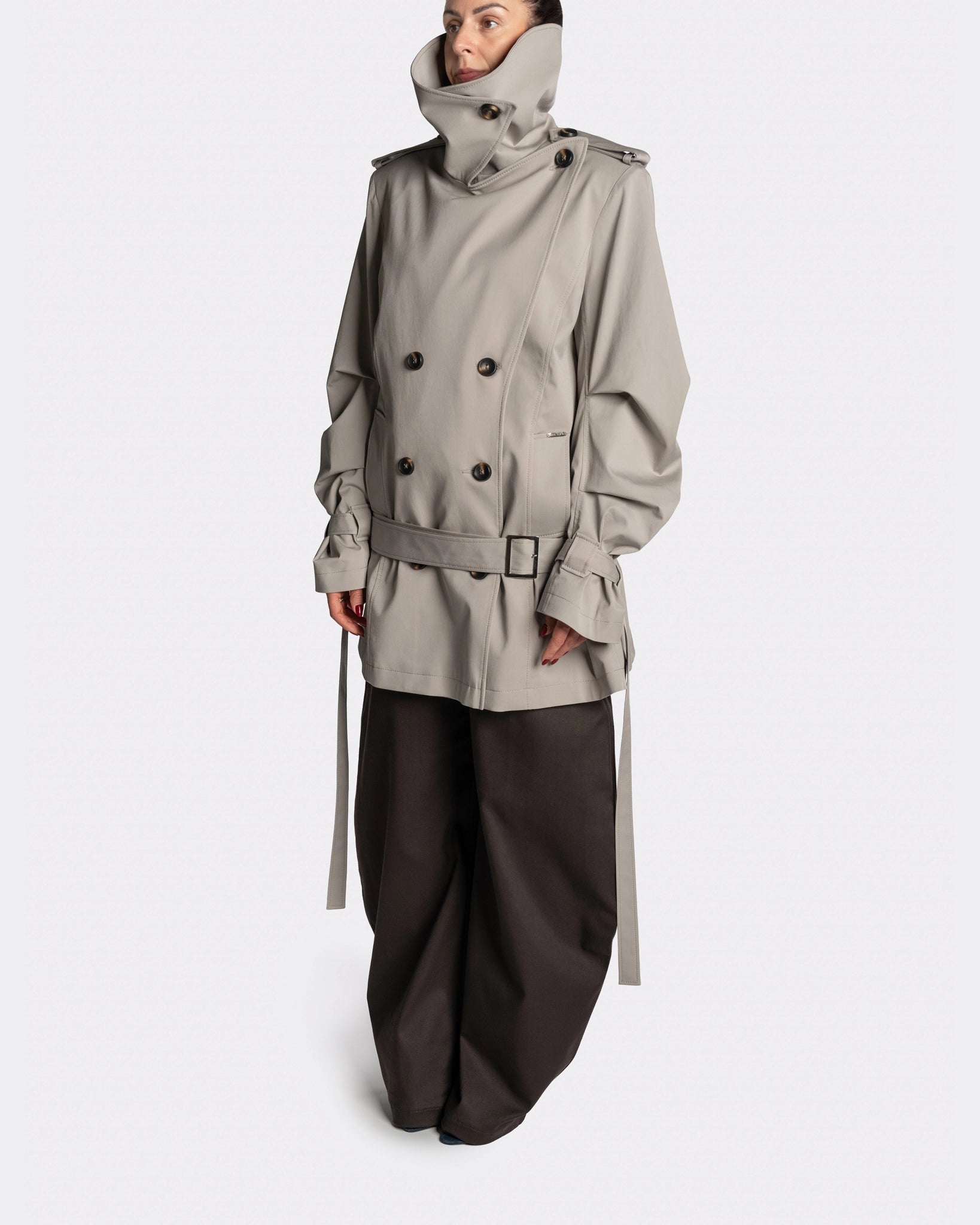 COLLAR TRENCH - Side | Nina Rajak Atelier