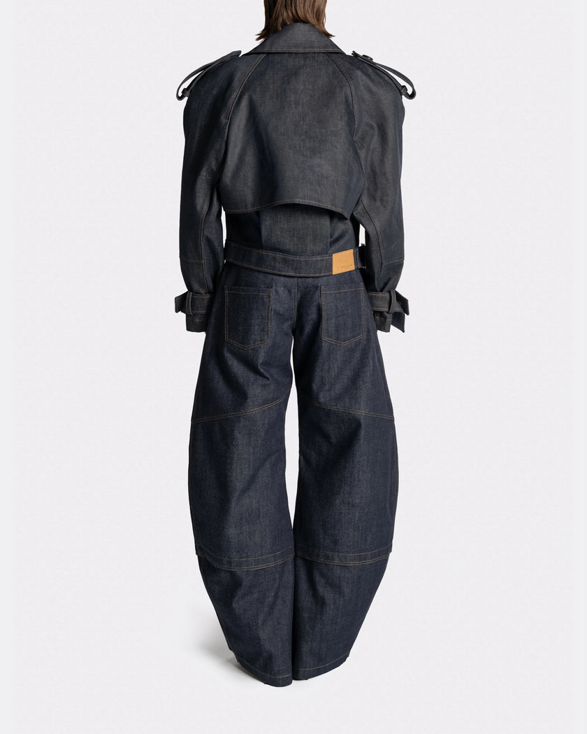 EDGE TRENCH RAW DENIM