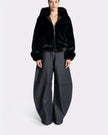 FUR JACKET WITH HOODIE