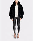 FUR JACKET WITH HOODIE