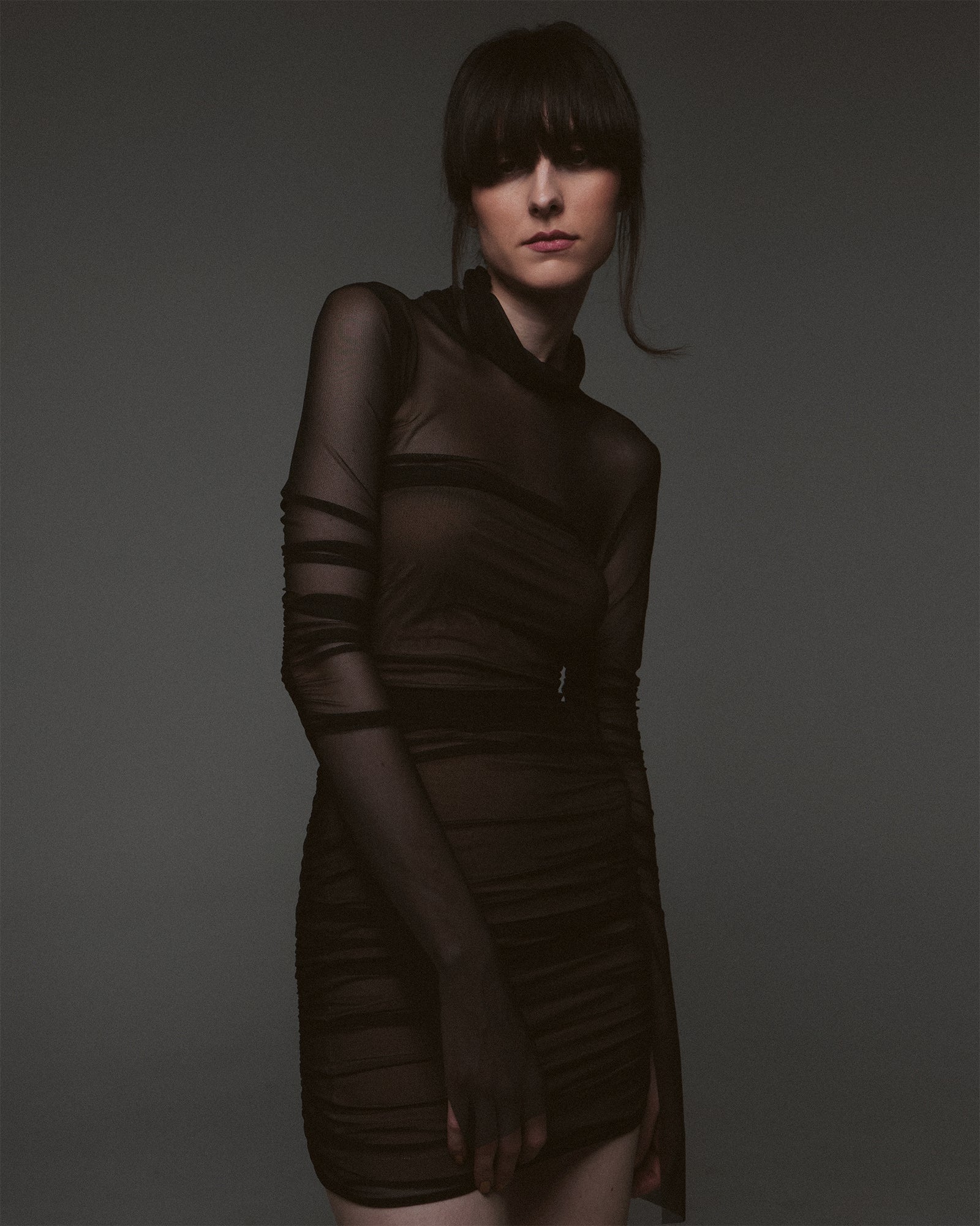 Mesh dress in all black – nina-rajak