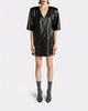 LEATHER MIDI T-DRESS