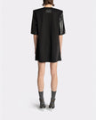 LEATHER MIDI T-DRESS