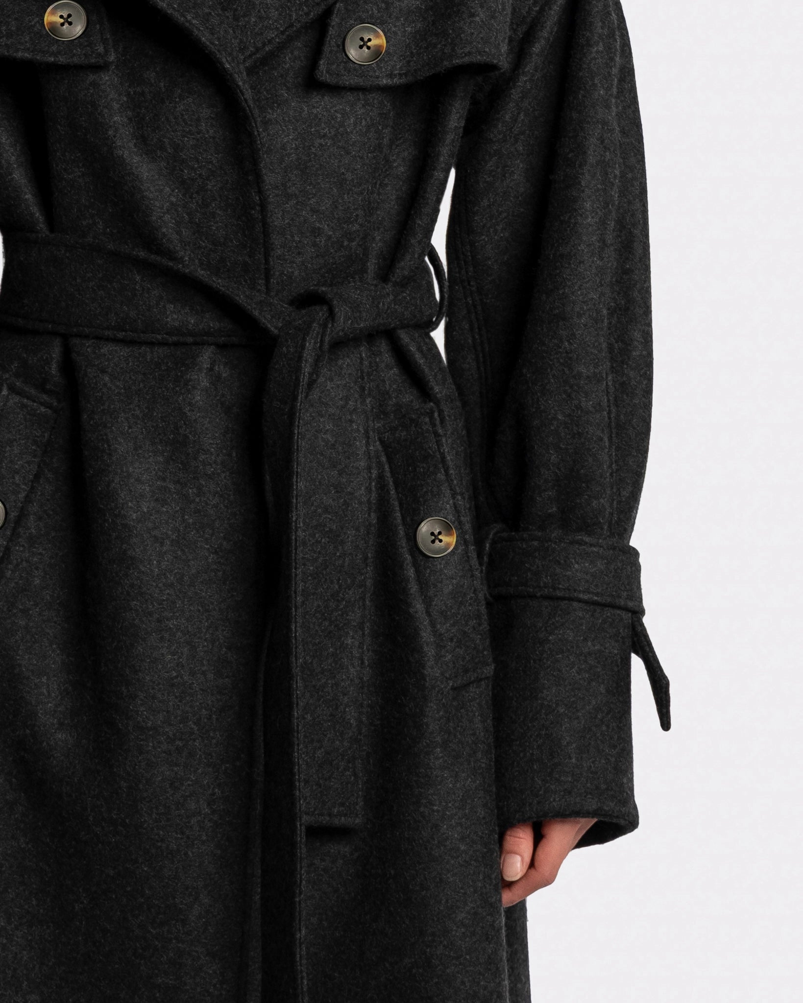BELTED WOOL COAT