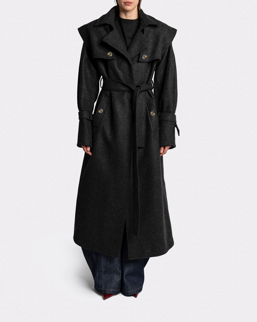 BELTED WOOL COAT