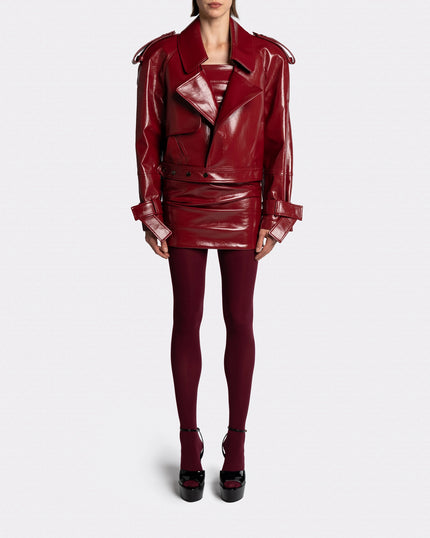 VEGAN LEATHER  RED LABEL JACKET