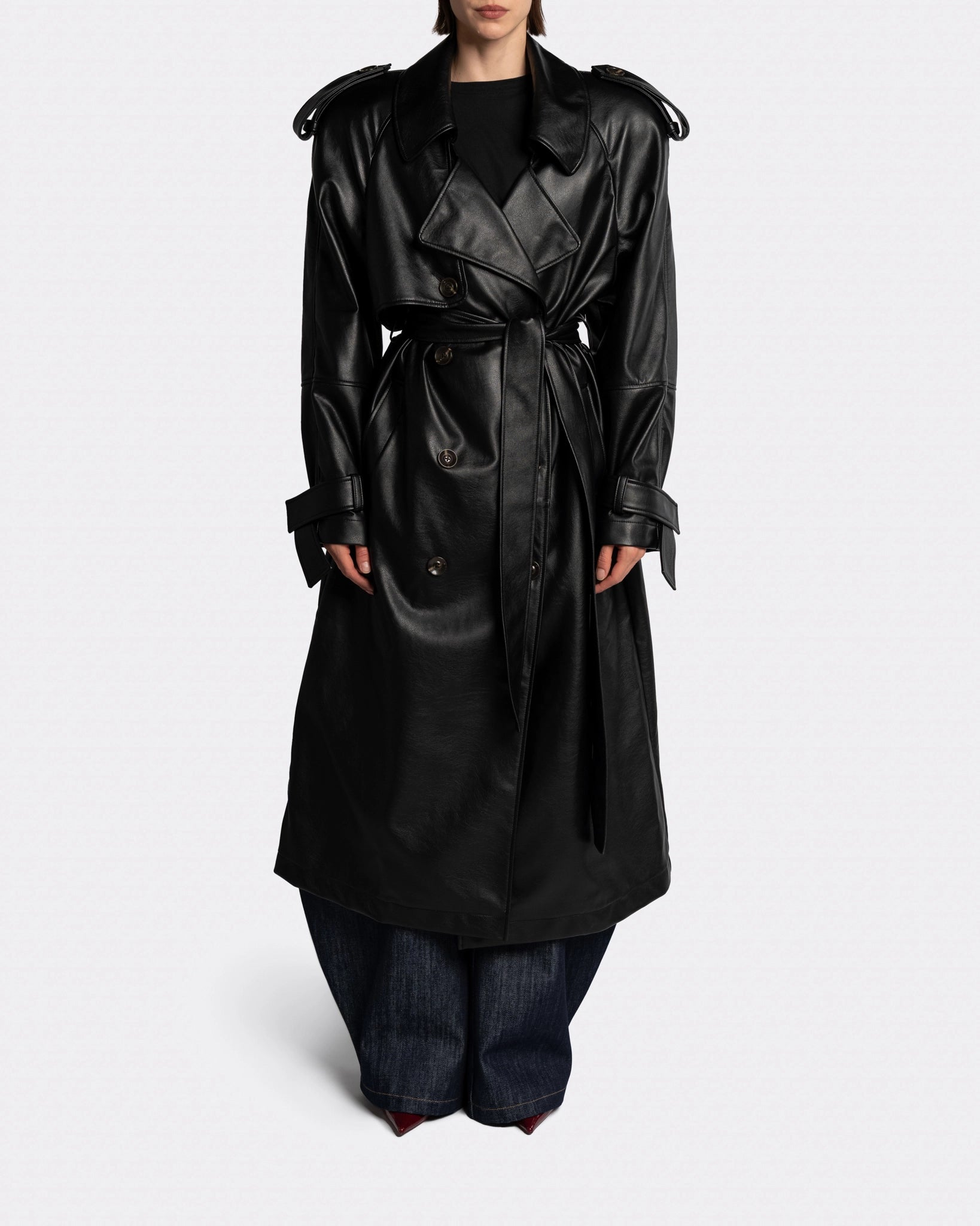 PU Leather Coat