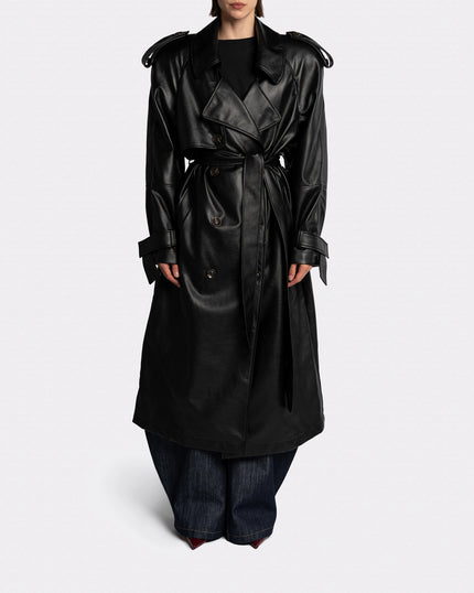 PU Leather Coat