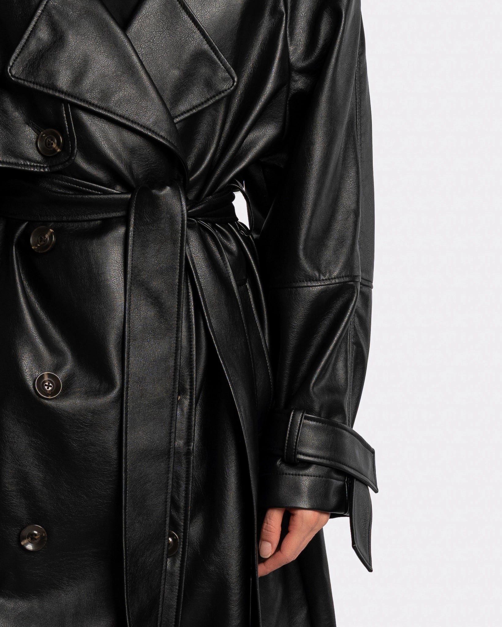 PU Leather Coat