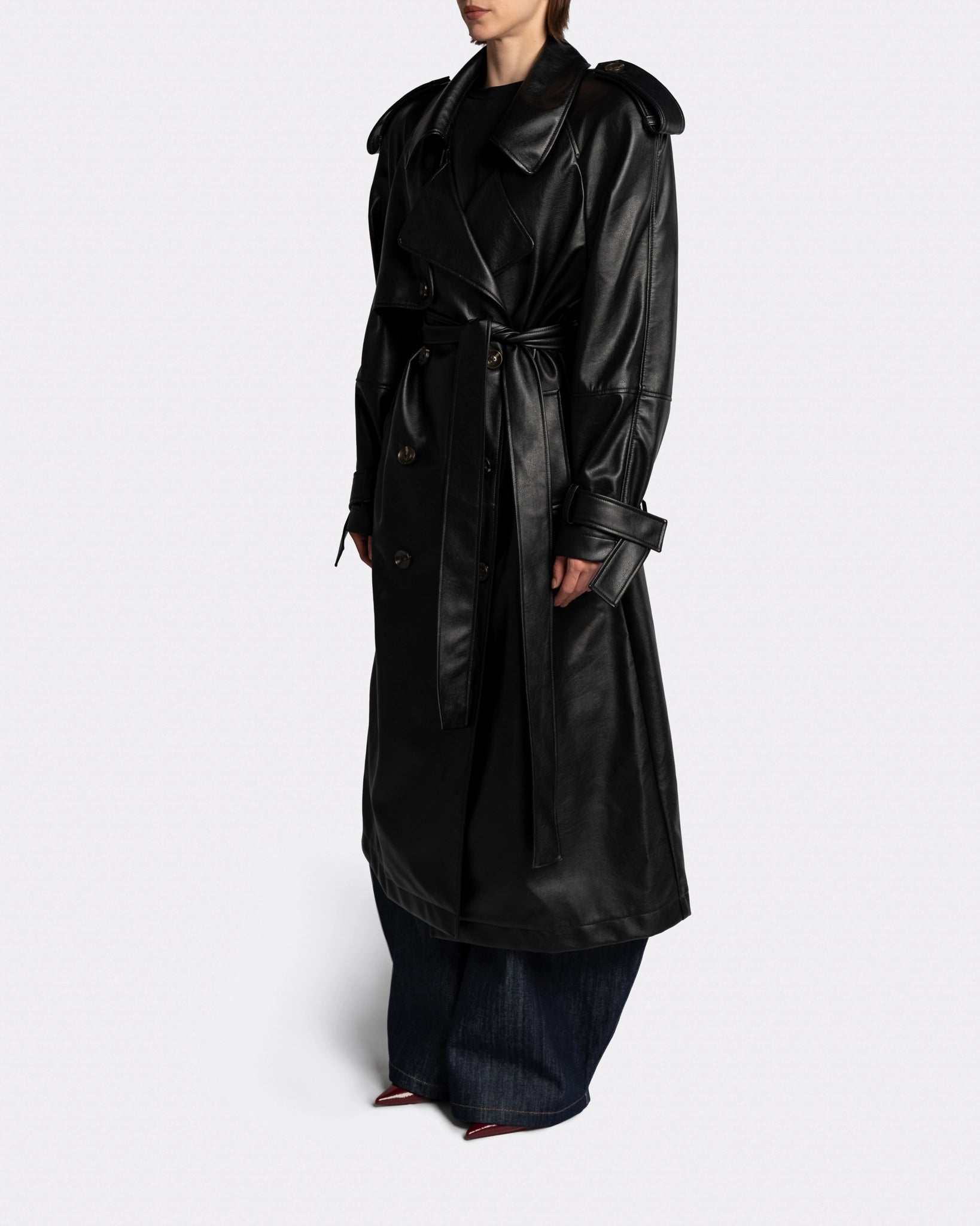 PU Leather Coat