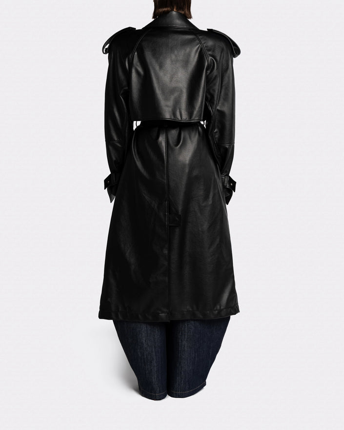 PU Leather Coat