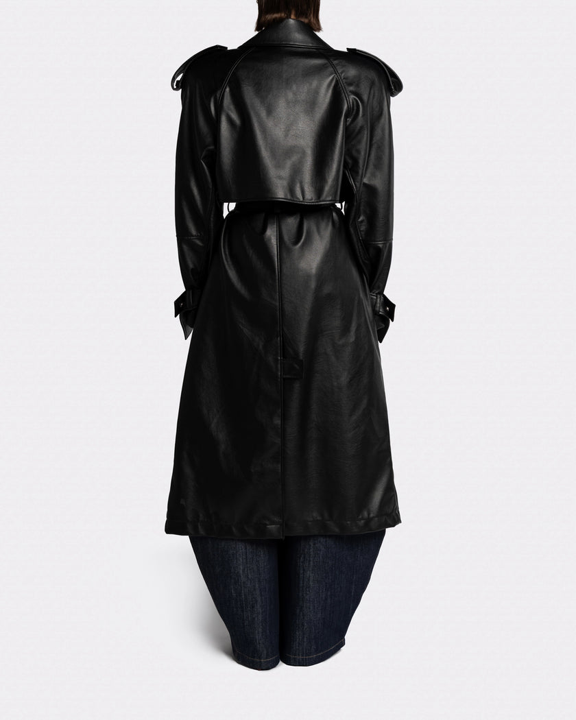 PU LEATHER COAT