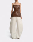 ICON LEATHER BROWN CORSET