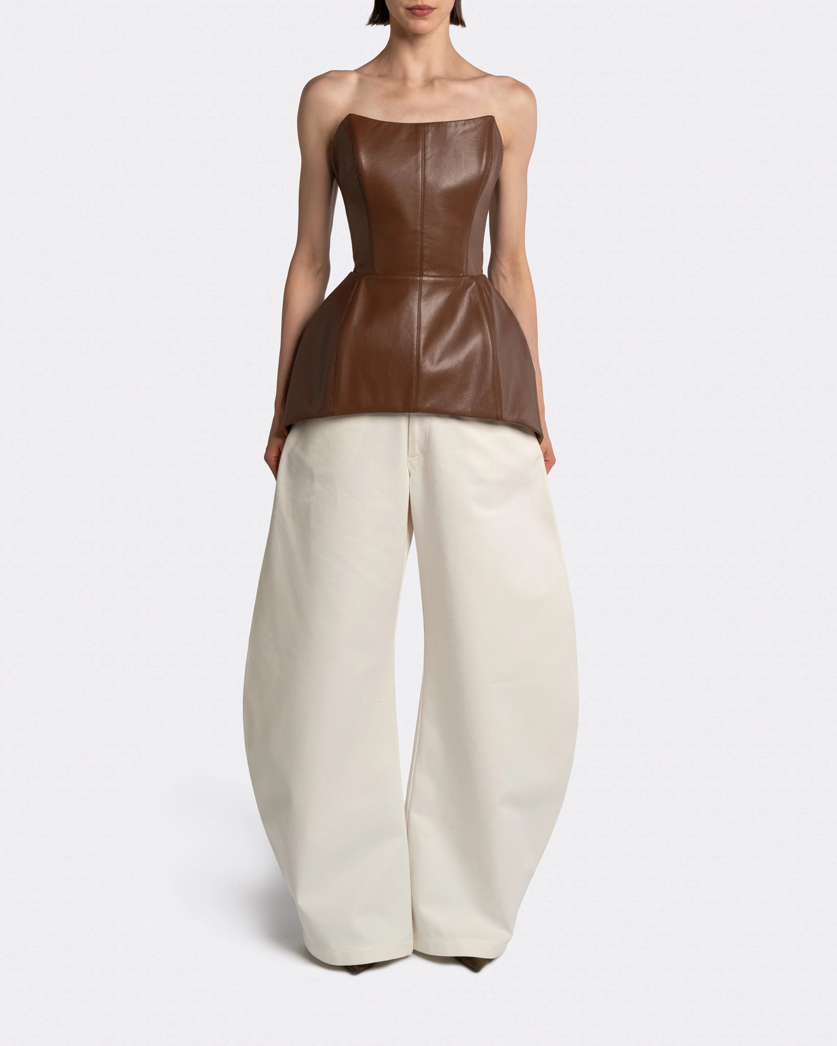 ICON LEATHER BROWN CORSET