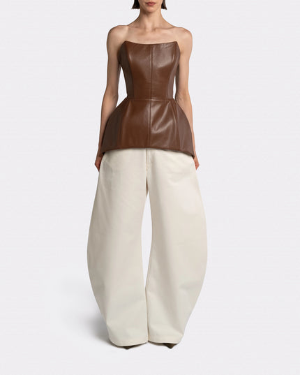 ICON LEATHER BROWN CORSET