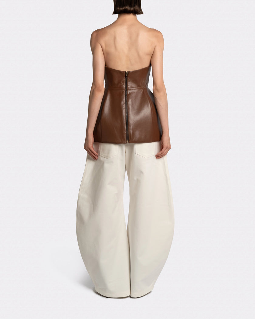 ICON LEATHER BROWN CORSET