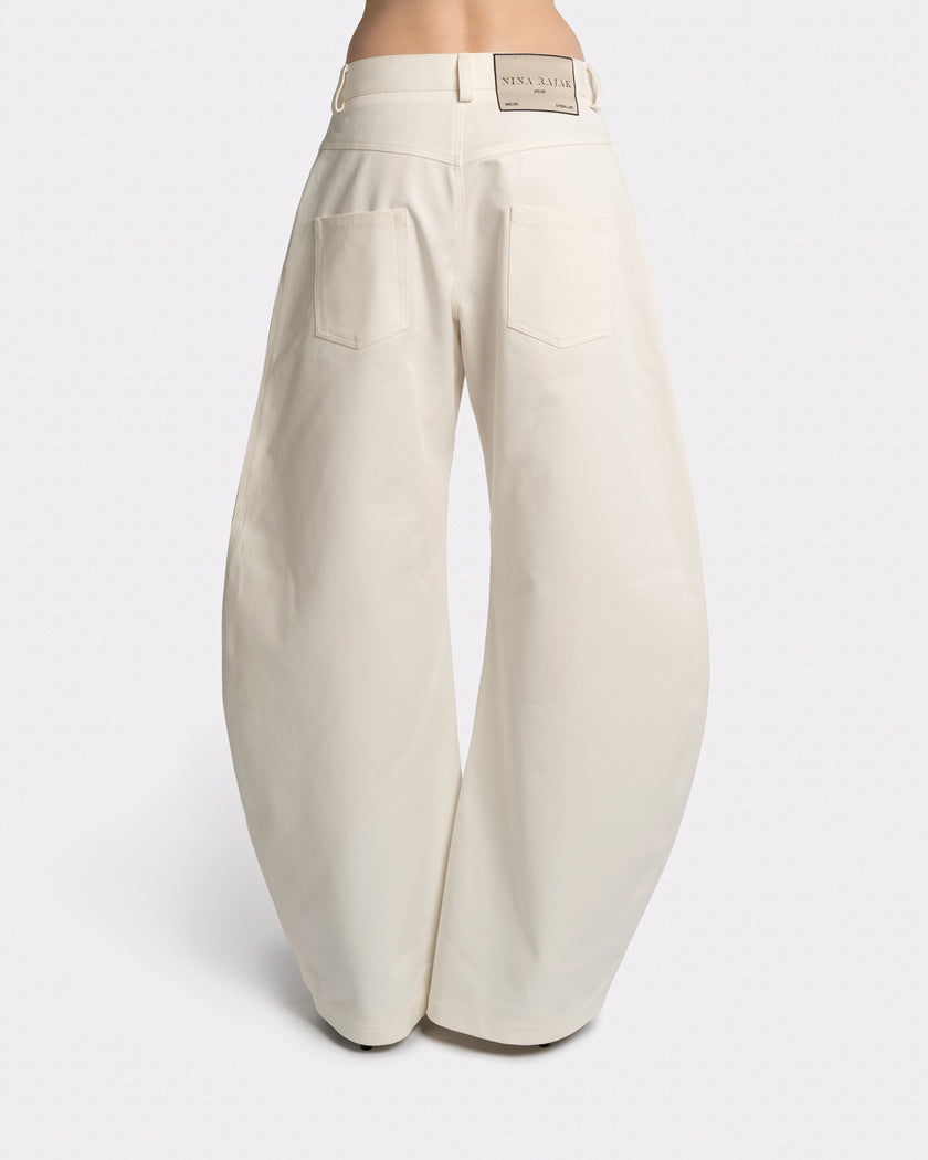 ROUND LEG / WIDE WHITE