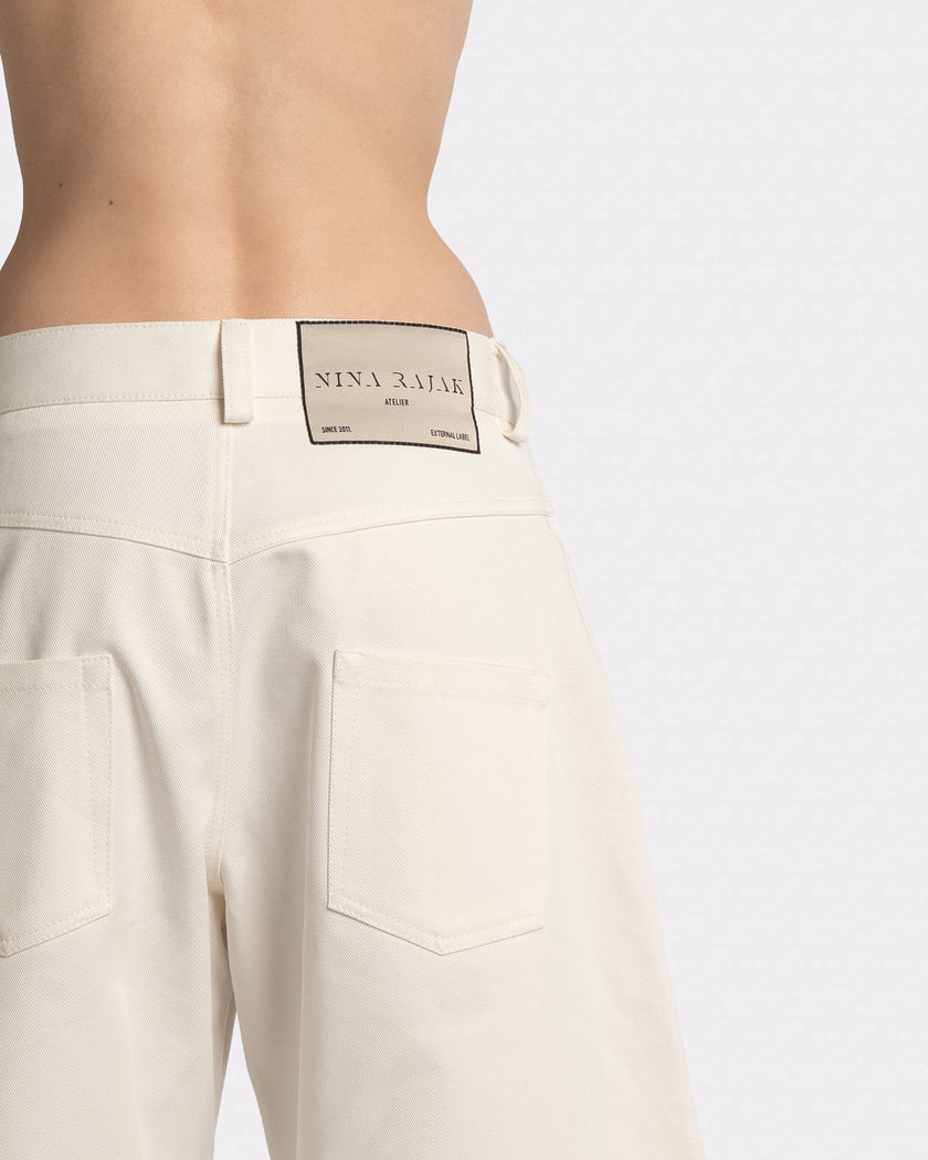 ROUND LEG / WIDE WHITE