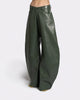 VEGAN LEATHER GREEN PANTS