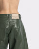 VEGAN LEATHER GREEN PANTS