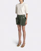 VEGAN LEATHER GREEN SKIRT