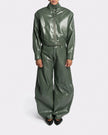VEGAN LEATHER GREEN JACKET