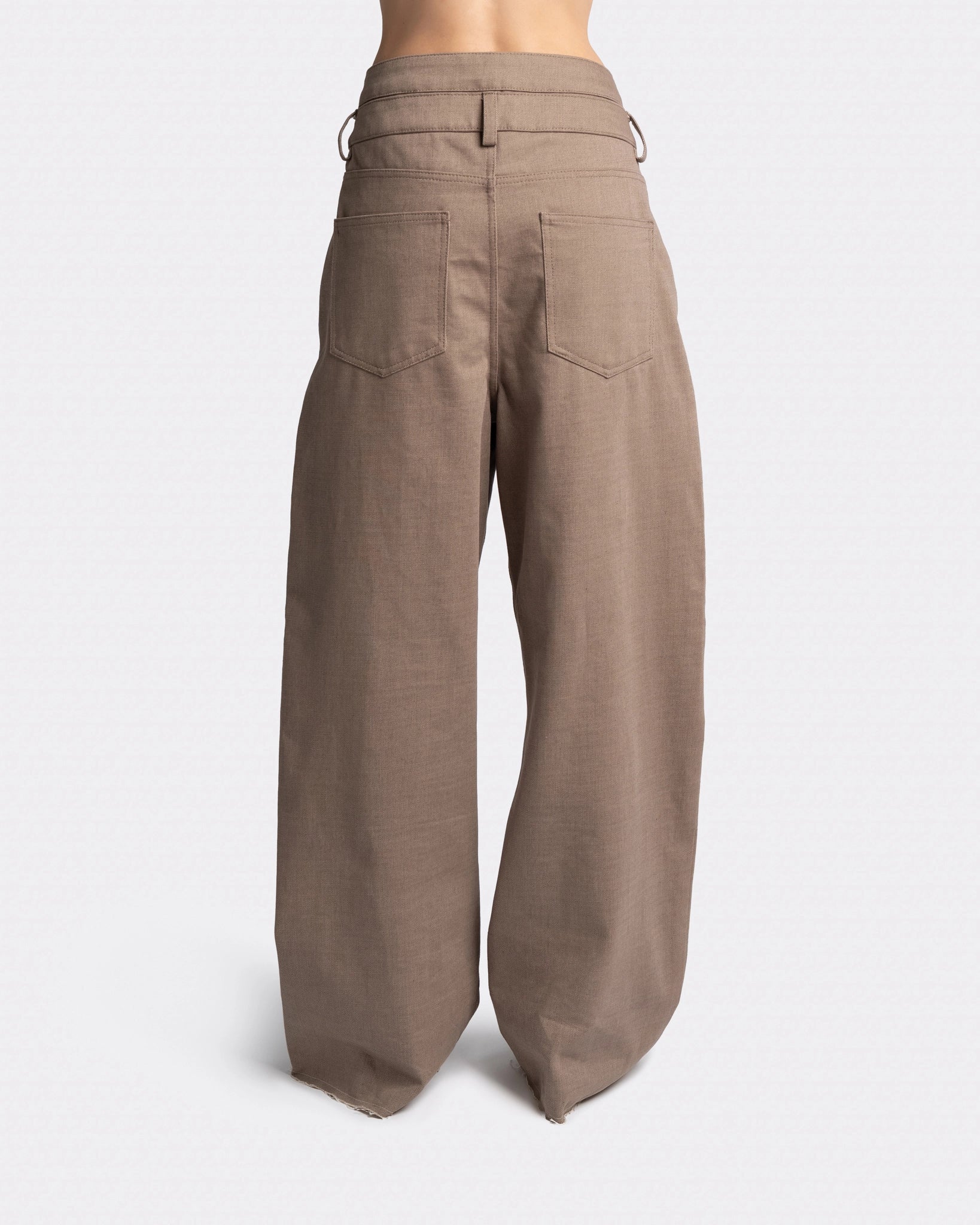 DOUBLE WAIST DENIM PANTS