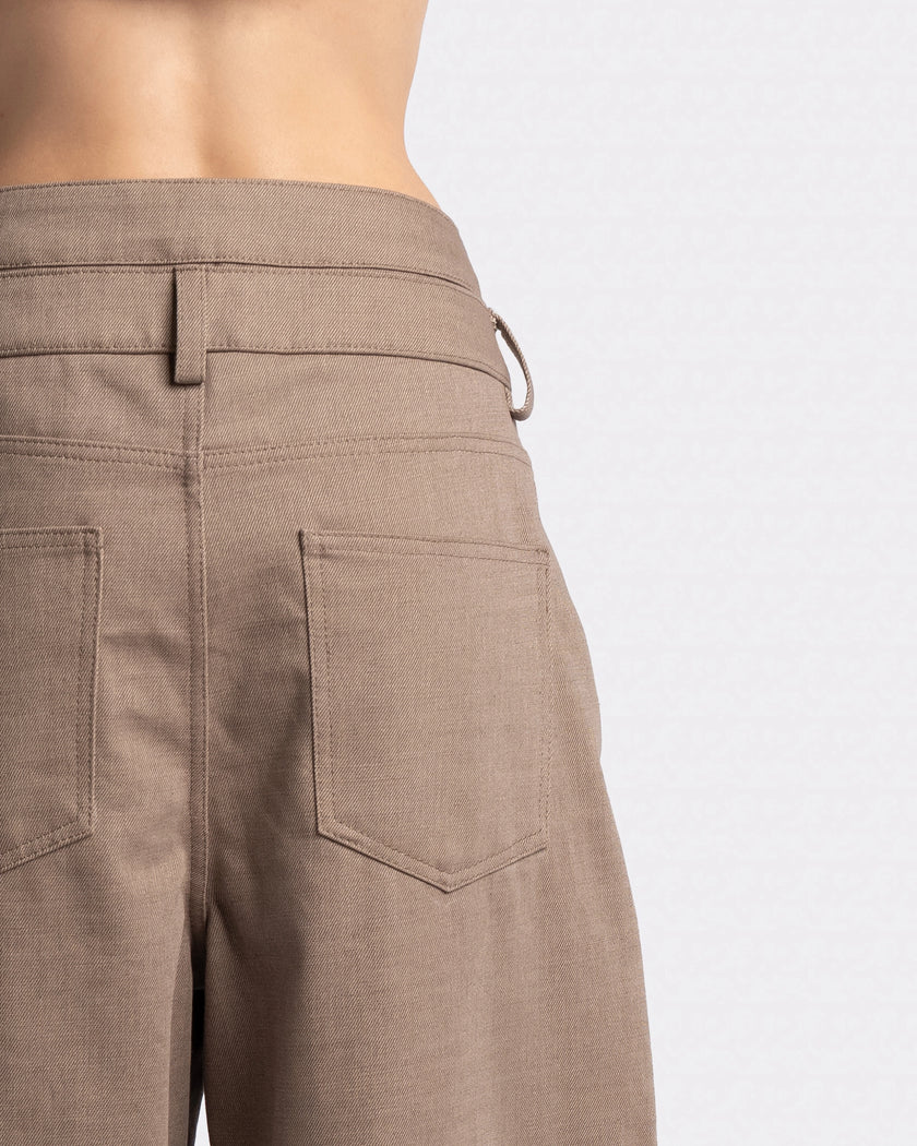 DOUBLE WAIST DENIM PANTS