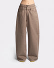 DOUBLE WAIST DENIM PANTS