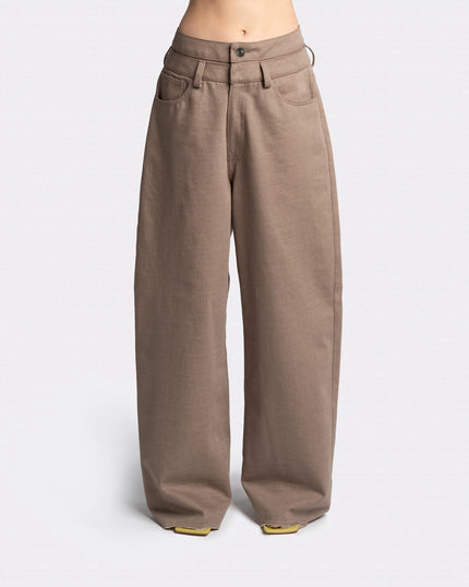 DOUBLE WAIST DENIM PANTS