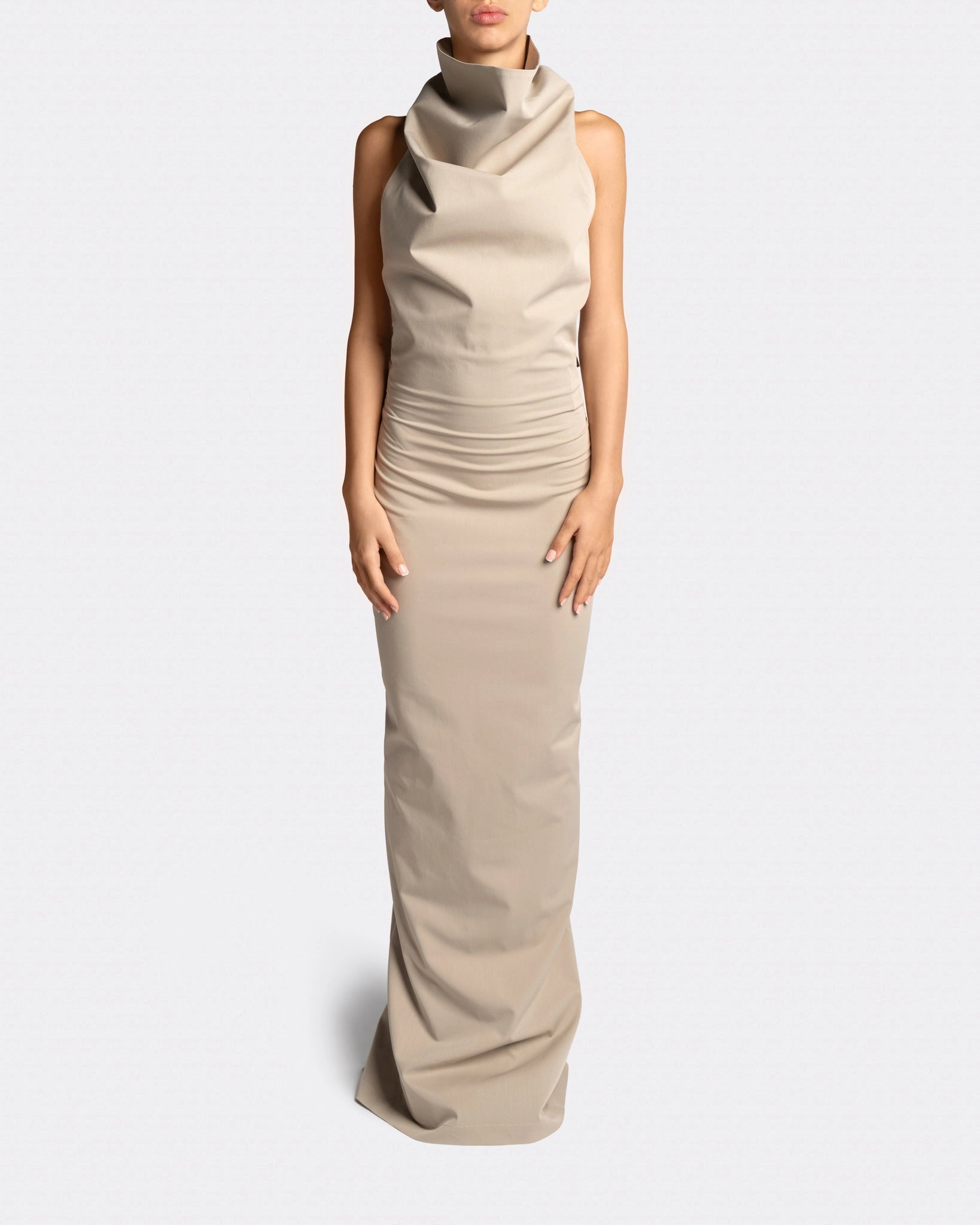 HIGH NECK LONG DRESS