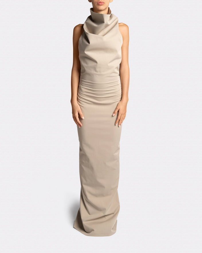 HIGH NECK LONG DRESS