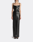 SLIP PU LEATHER DRESS