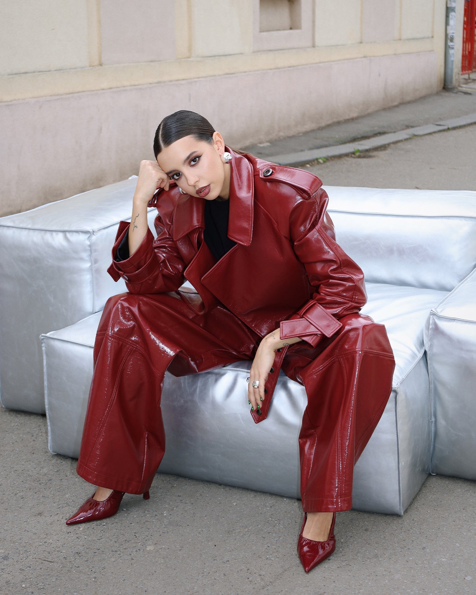 VEGAN LEATHER  RED LABEL JACKET