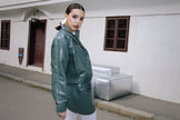 VEGAN LEATHER GREEN JACKET